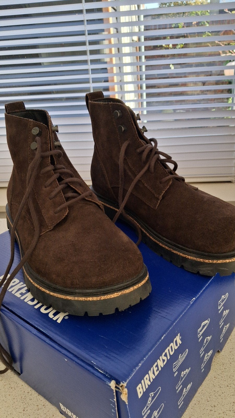 Birkenstock suède veterboots mt 44, Bruin, Boots, Nieuw, Ophalen of Verzenden