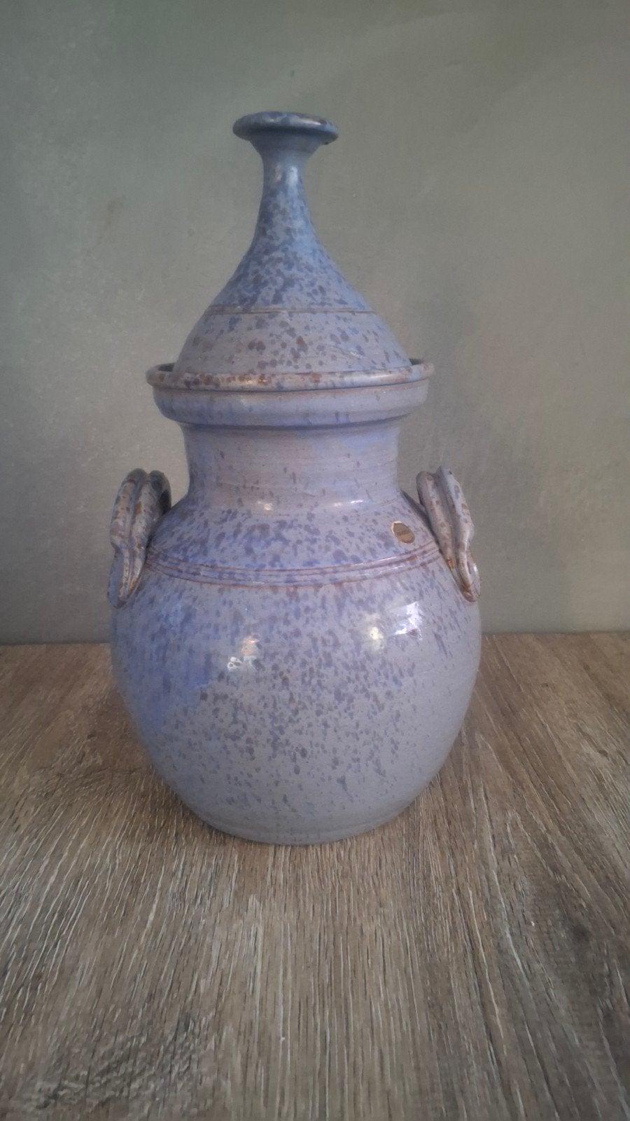 Rhoda vaas 37cm Gietens Blauw, Blauw, Nieuw, Met deksel, Ophalen of Verzenden