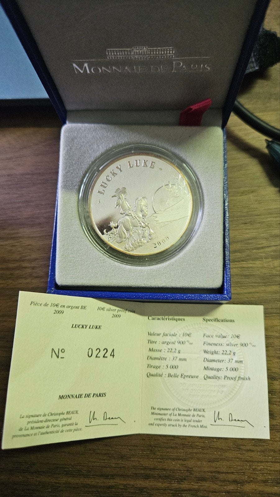 Zilveren munt lucky luck proof, Ophalen of Verzenden, Overige landen, Overige waardes, Zilver