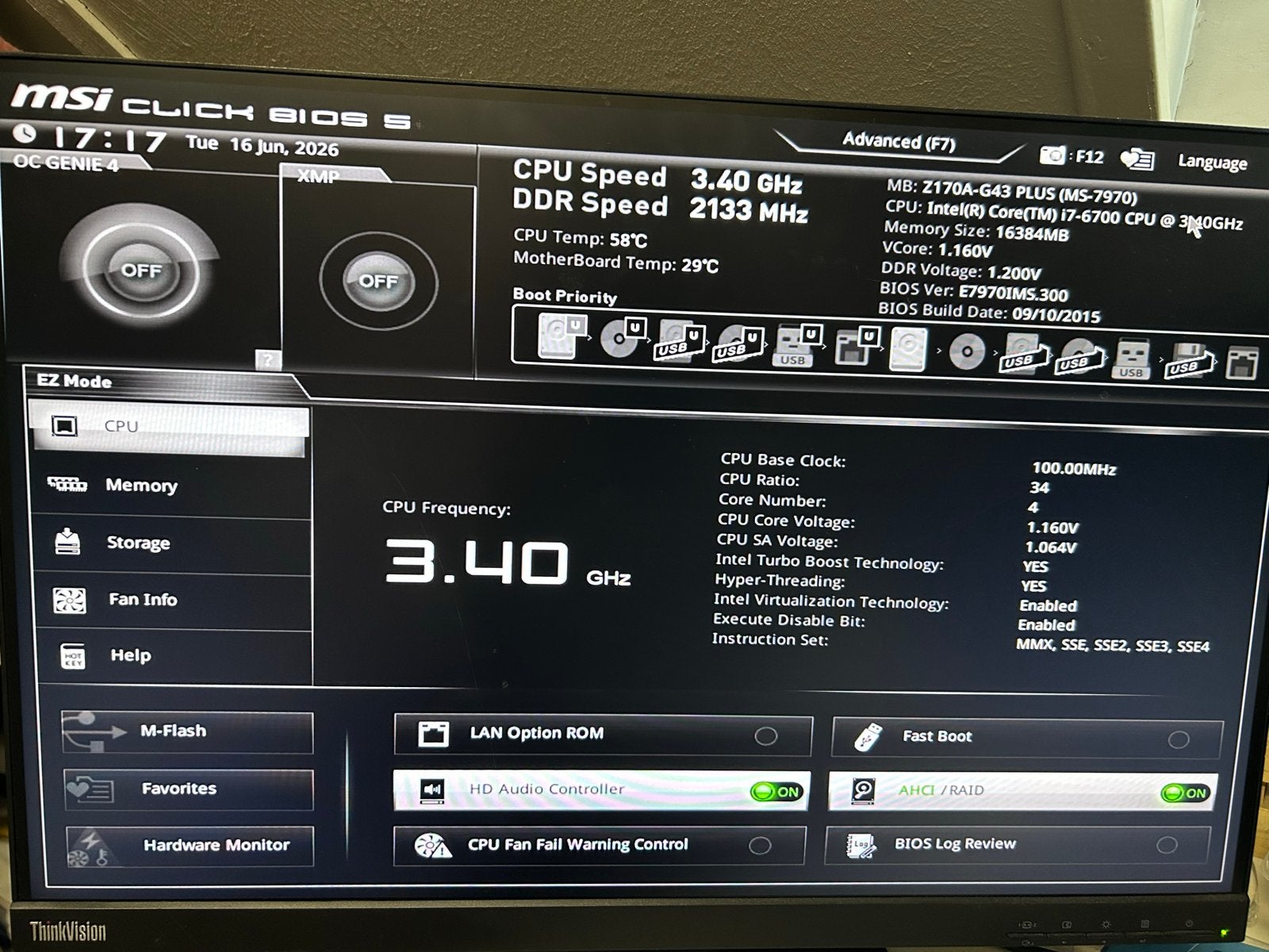 Krachtige Desktop PC: Intel i7-6700, 16GB RAM, Windows 11 Pr, Ophalen, Gebruikt, HDD, Met videokaart