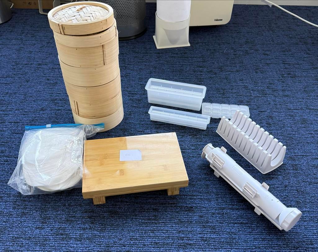 Sushi Maker Kit en dumplingstoommandjes, Ophalen, Overige typen, Nieuw, Wit