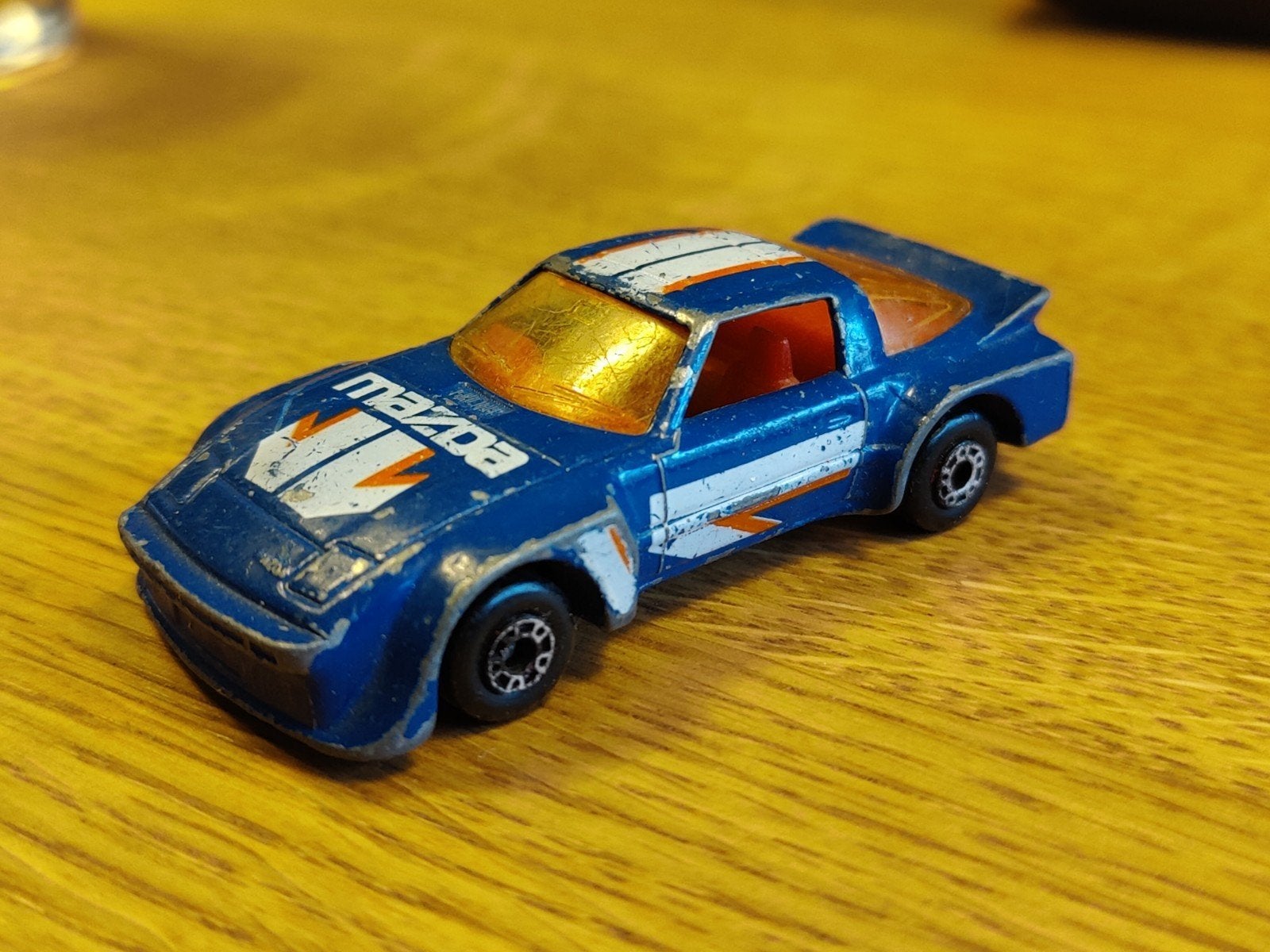 Matchbox Mazda RX 7 BLAUW, Ophalen, Zo goed als nieuw, Auto