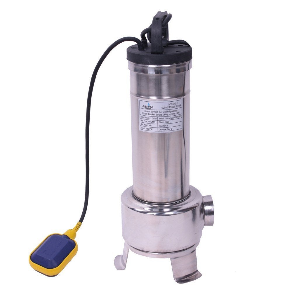 Dompelpomp RVS met vlotter 1,5kW 230V, Verzenden