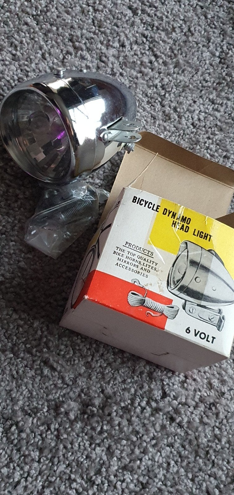 Oldtimer fiets koplamp, Ophalen of Verzenden, Nieuw, Accu, Voorlicht