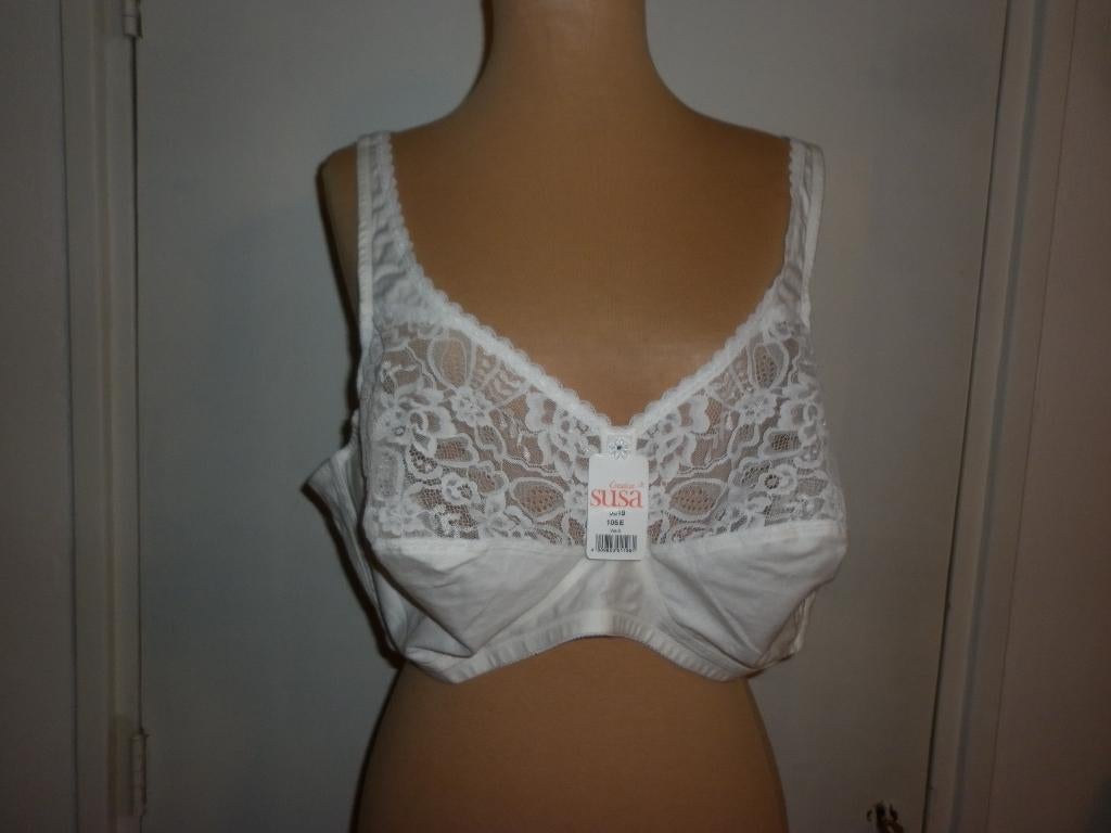 BH zonder beugels maat 105E    full-cup merk: Susa, Verzenden, Wit, BH