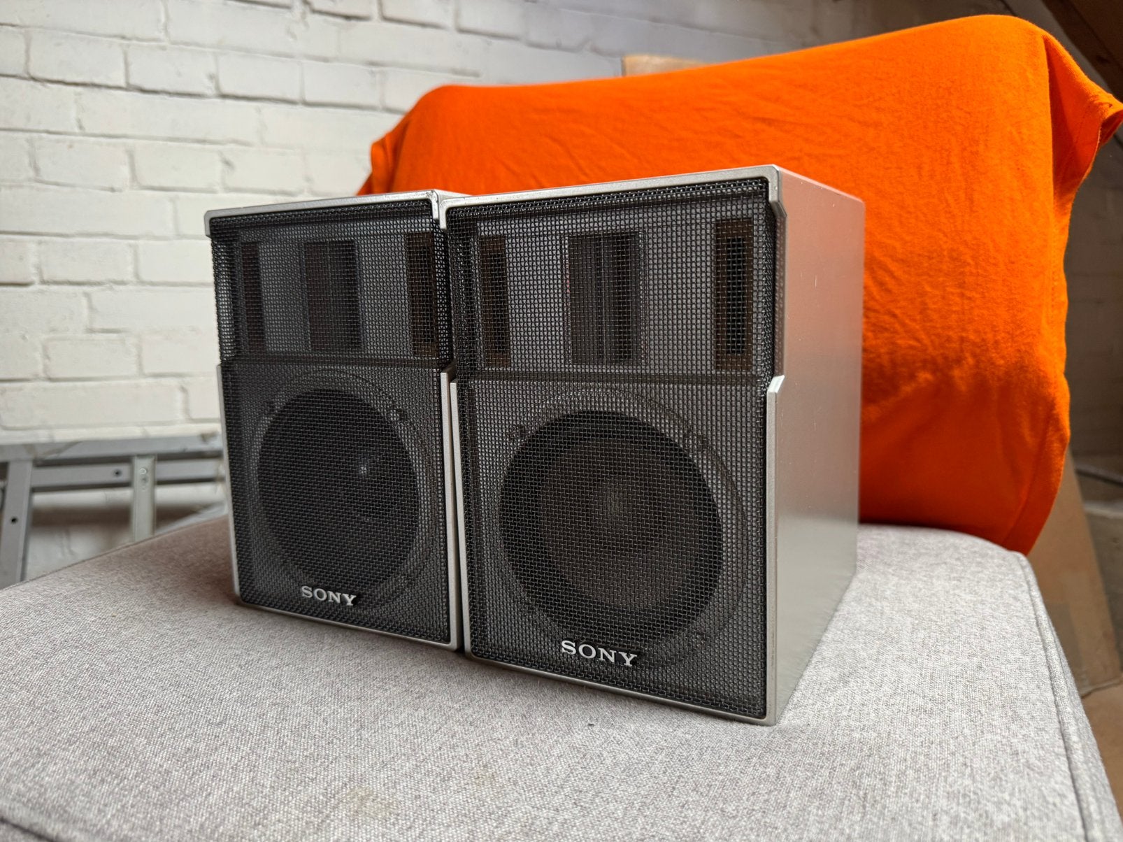 Vintage Sony SS-X100 speakers, Audio, Tv en Foto, Luidsprekers, Ophalen, Zo goed als nieuw, Minder dan 60 watt, Sony
