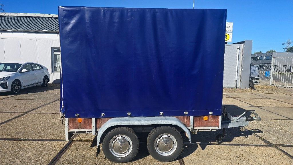 Nette geremde Anssems huif tandemasser 1450 kg nieuwe huif., Auto diversen, Aanhangers en Bagagewagens, Ophalen, Zo goed als nieuw