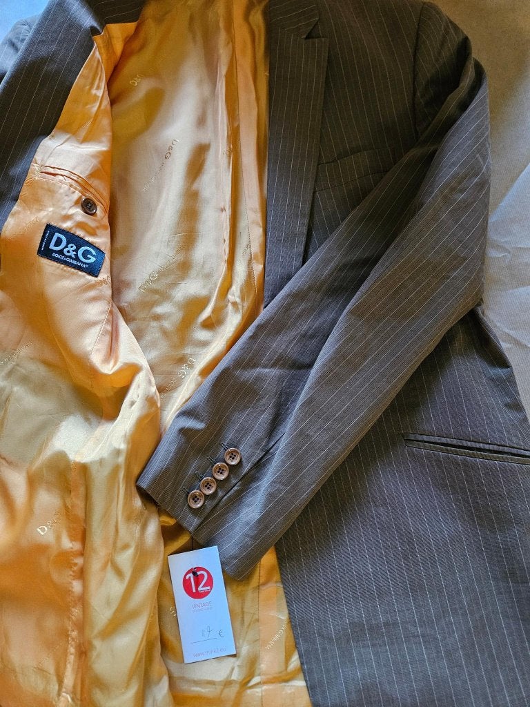 Dolce & Gabanna jas M, Giotti Milano linnen overhemd S, Kleding | Heren, Dolce & Gabbana, Bruin, Overige maten, Ophalen of Verzenden