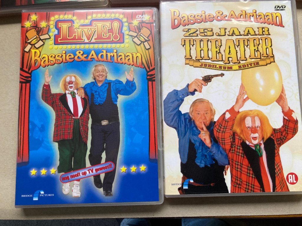 T.K. nog 6 DVD' s van Bassie en Adriaan zie actuele lijst, Avontuur, Gebruikt, Alle leeftijden, Overige typen