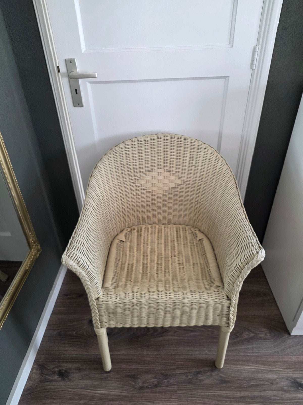 Rotan stoel - Crèmekleurig, Ophalen, Gebruikt, Overige kleuren, Eén