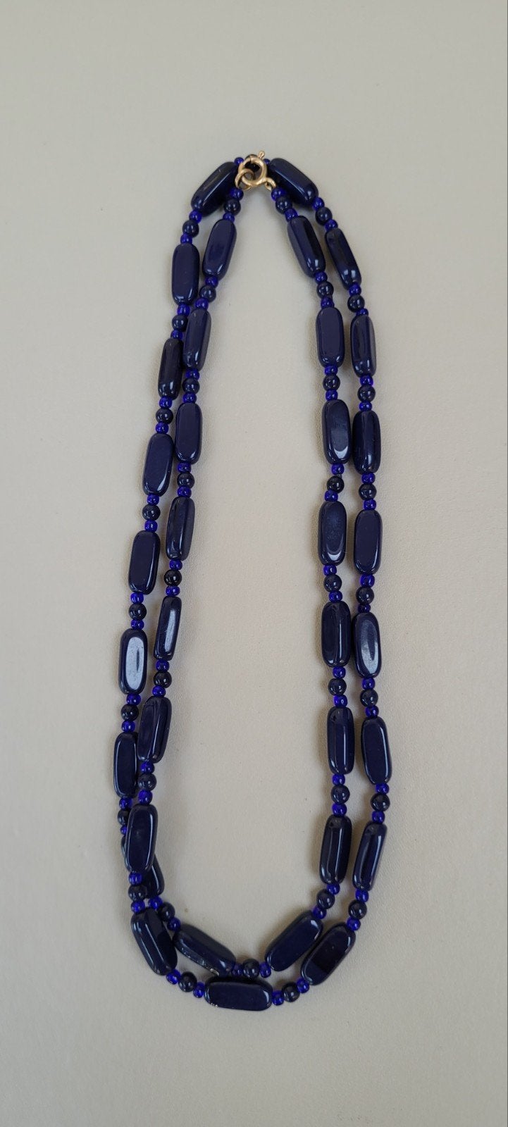 vintage ketting van steen, Ophalen of Verzenden, Zo goed als nieuw, Blauw, Steen of Mineraal