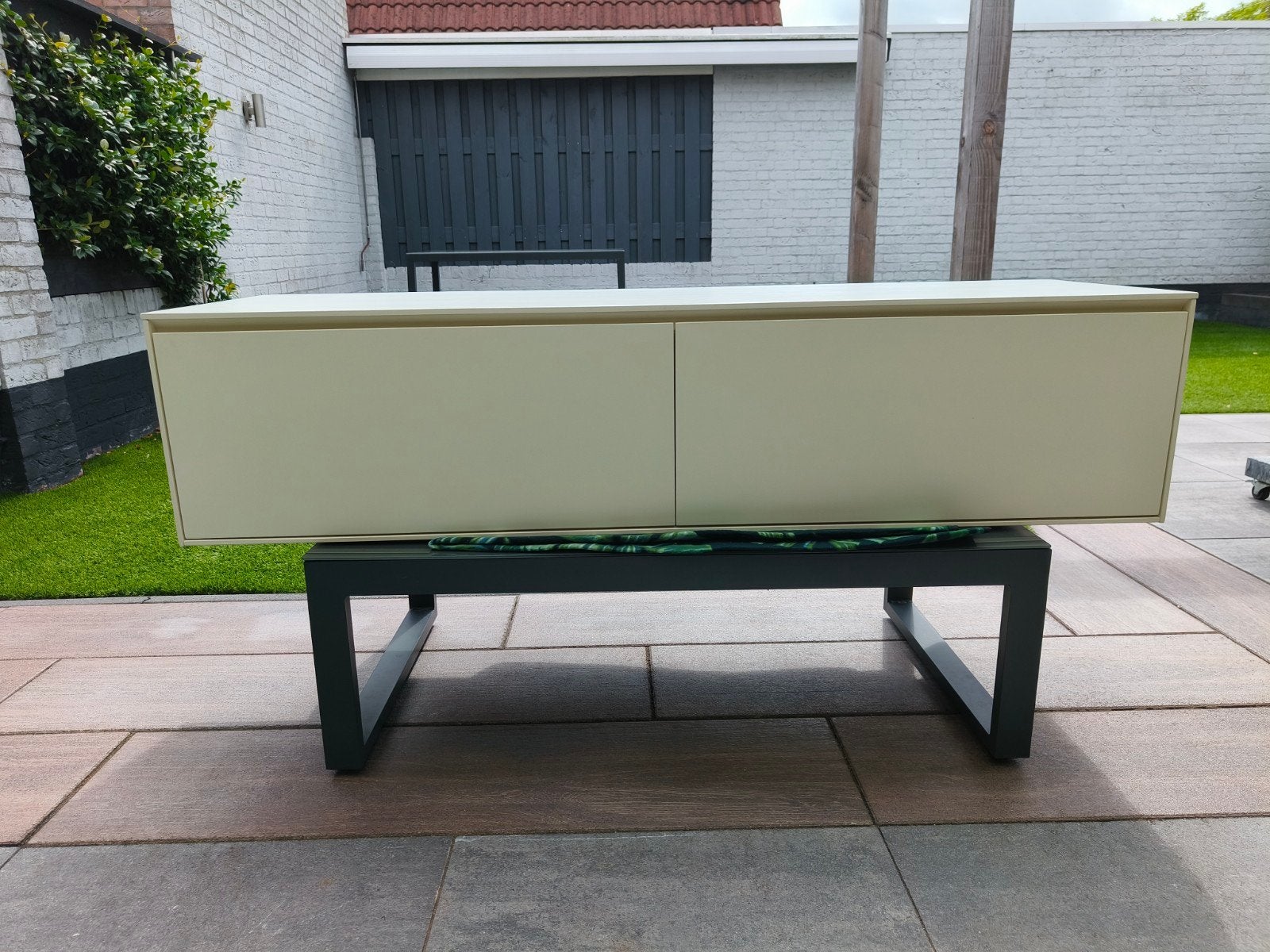 Zwevend TV Meubel Wit van Goossens - Inclusief Montagebalken, Gebruikt, 100 tot 150 cm, Ophalen of Verzenden, Minder dan 100 cm