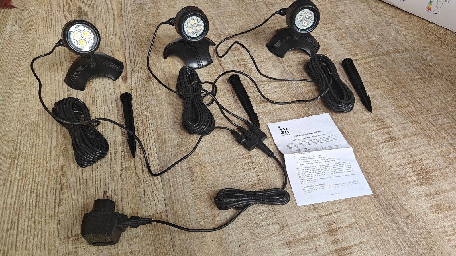 Nieuwe Tuin- en Vijververlichting - 3x 3W LED 12V, Ophalen of Verzenden, Nieuw