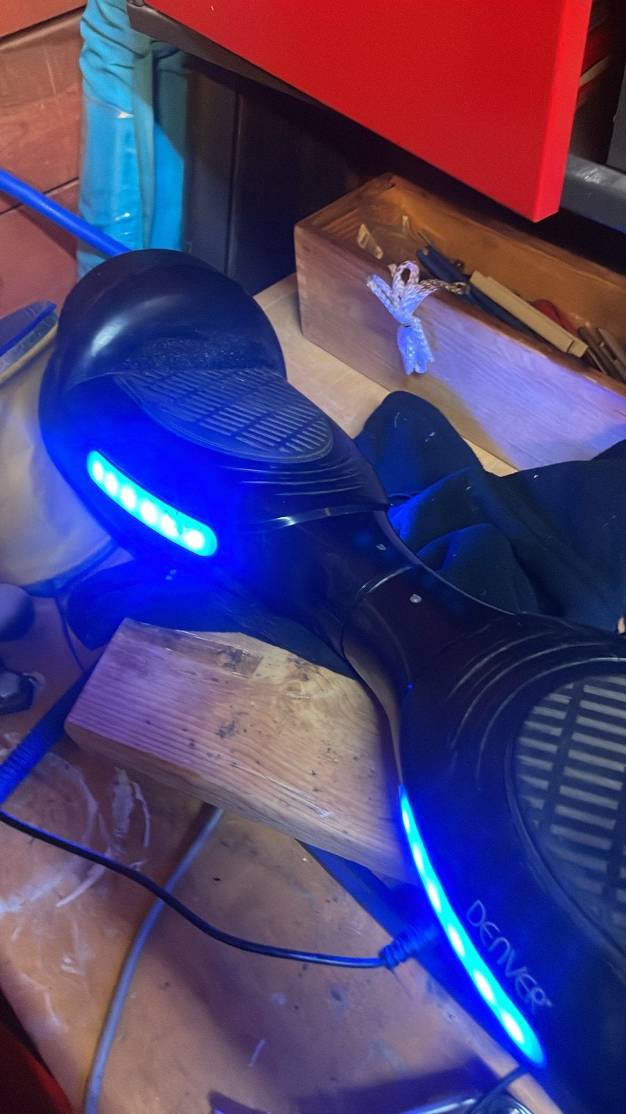Denver Hoverboard - Zwart met blauwe LED verlichting, Ophalen, Gebruikt, Overige typen