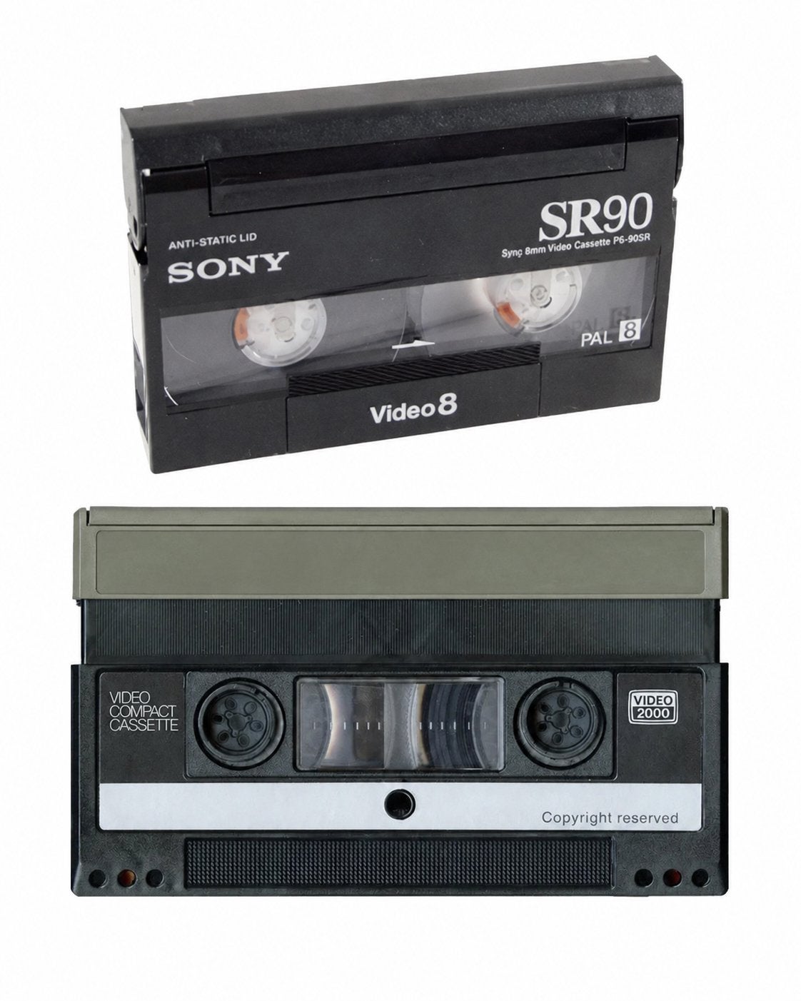 Sony Video 8 SR90 en Video 2000 Cassette Omzetten Digitaal, Ophalen of Verzenden, Gebruikt, Videoband
