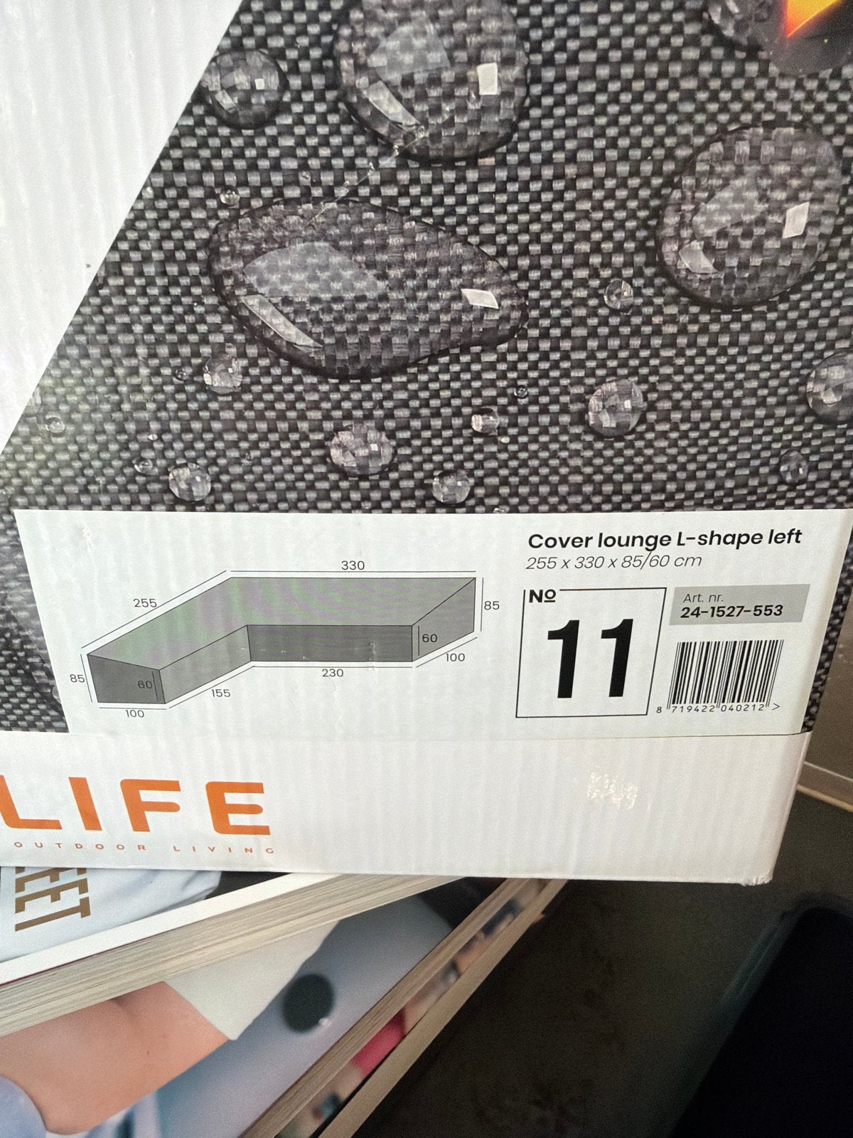 LIFE Outdoor Living L-vormige lounge beschermhoes, Ophalen, Nieuw