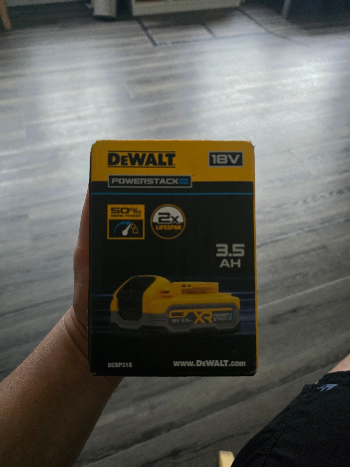 DeWalt Powerstack 18V 3.5Ah Accu DCBP318-XJ Nieuw, Ophalen of Verzenden, Nieuw, Overige typen
