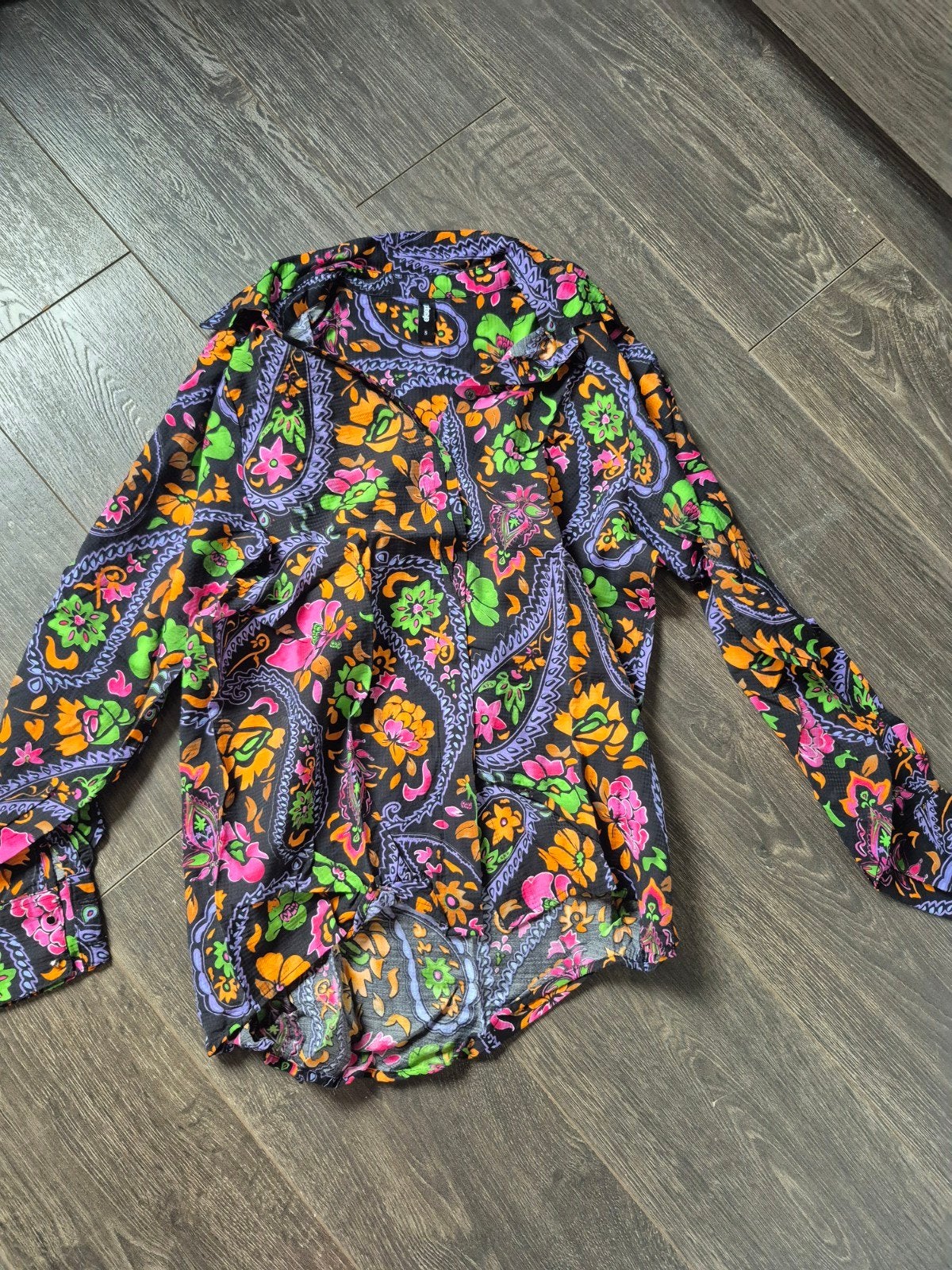 Vintage Paisley Blouse - Kleurrijk en Uniek, Maat 38/40 (M), Meerkleurig, Ophalen of Verzenden, Onbekend