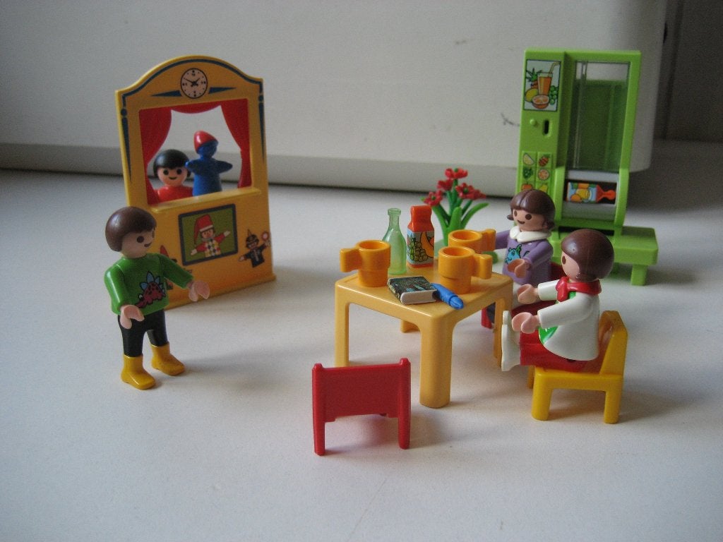 playmobil kinderen kijken poppenkast, Ophalen of Verzenden, Zo goed als nieuw