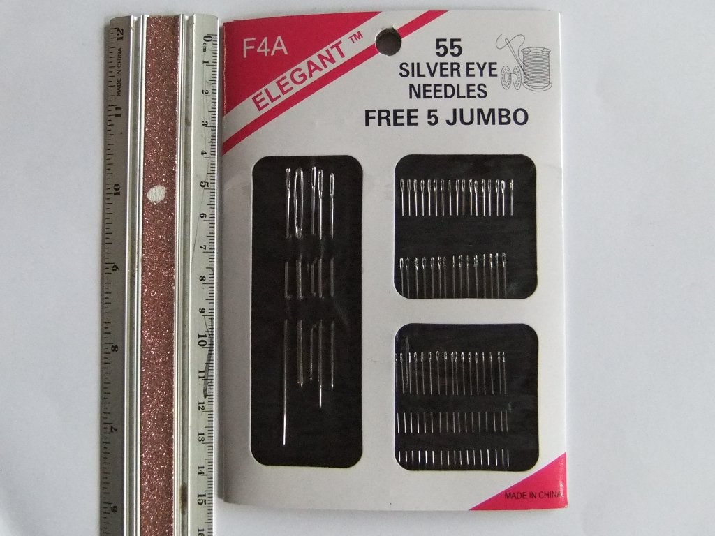 Naaldenset: 55 zilveren oog naalden + 5 jumbo naalden, Verzenden, Nieuw, Garen of Naald(en)
