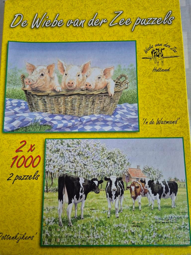 De Wiebe van der Zee puzzels - 2x 1000 stukjes, Ophalen of Verzenden, 500 t/m 1500 stukjes, Zo goed als nieuw, Legpuzzel