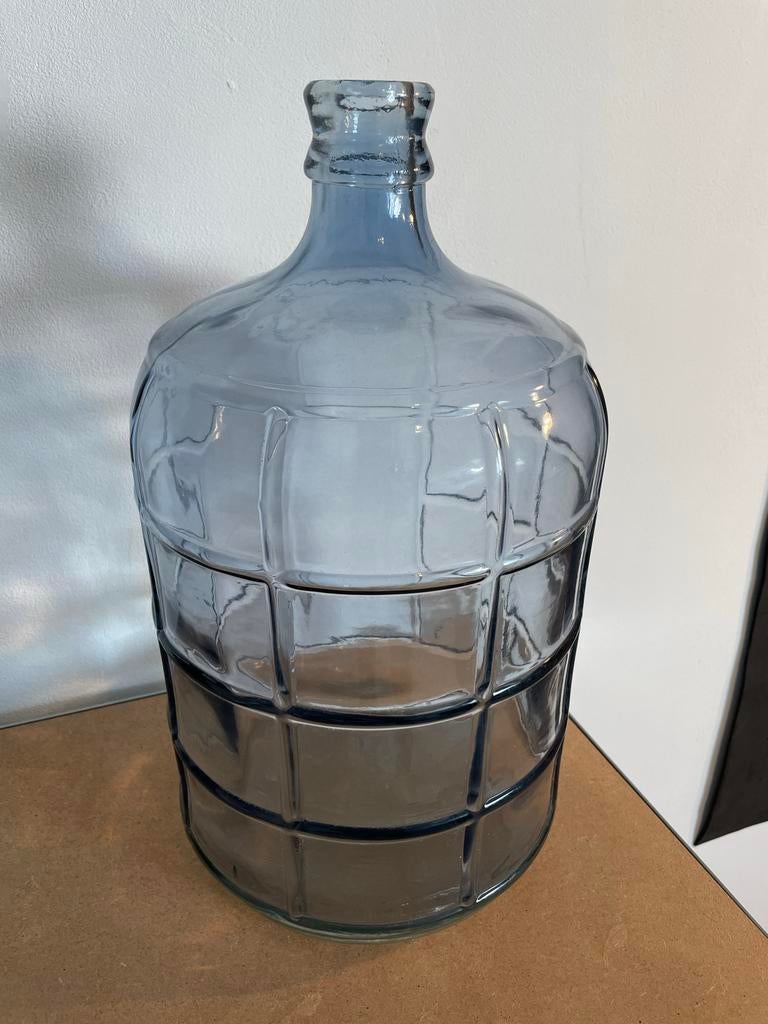 Grote glazen vaas, Ophalen, Blauw, Minder dan 50 cm, Glas