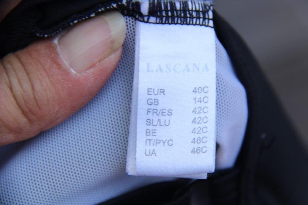 Badpak zwart/ creme Lascana mt 40 C Cup Vaste prijs, Lascana, Zwart, Badpak, Ophalen of Verzenden