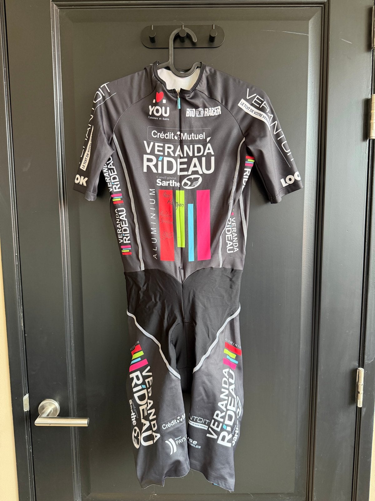 Veranda Rideau Bioracer Fietspak Maat S Gesigneerd snelpak, S, Heren, Ophalen of Verzenden, Zo goed als nieuw