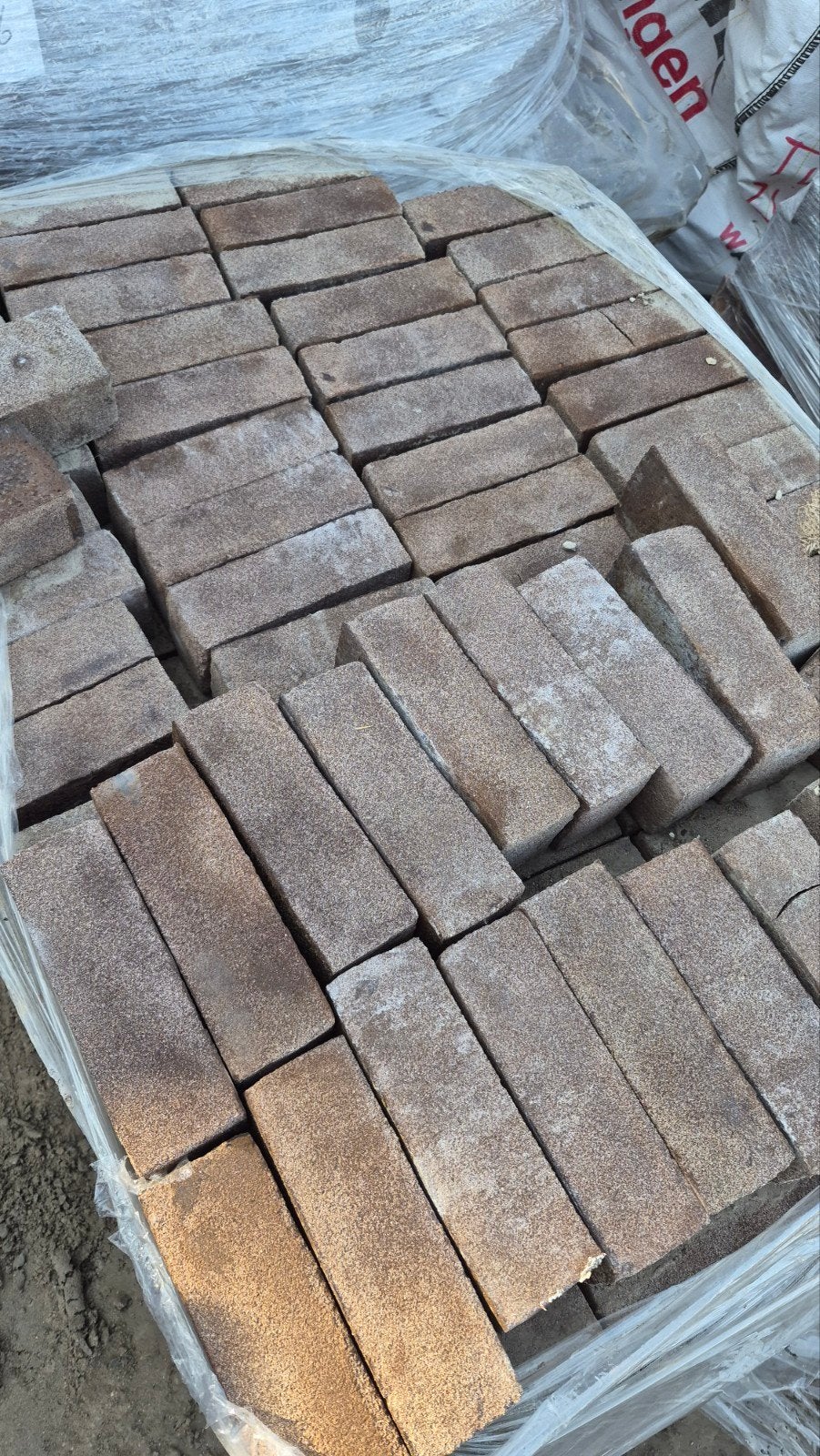 ✅️🧱4.5M2 DIKFORMATEN.  GEBAKKEN ZEVENDUIMERS, Tuin en Terras, Ophalen of Verzenden, Gebruikt, Klinkers