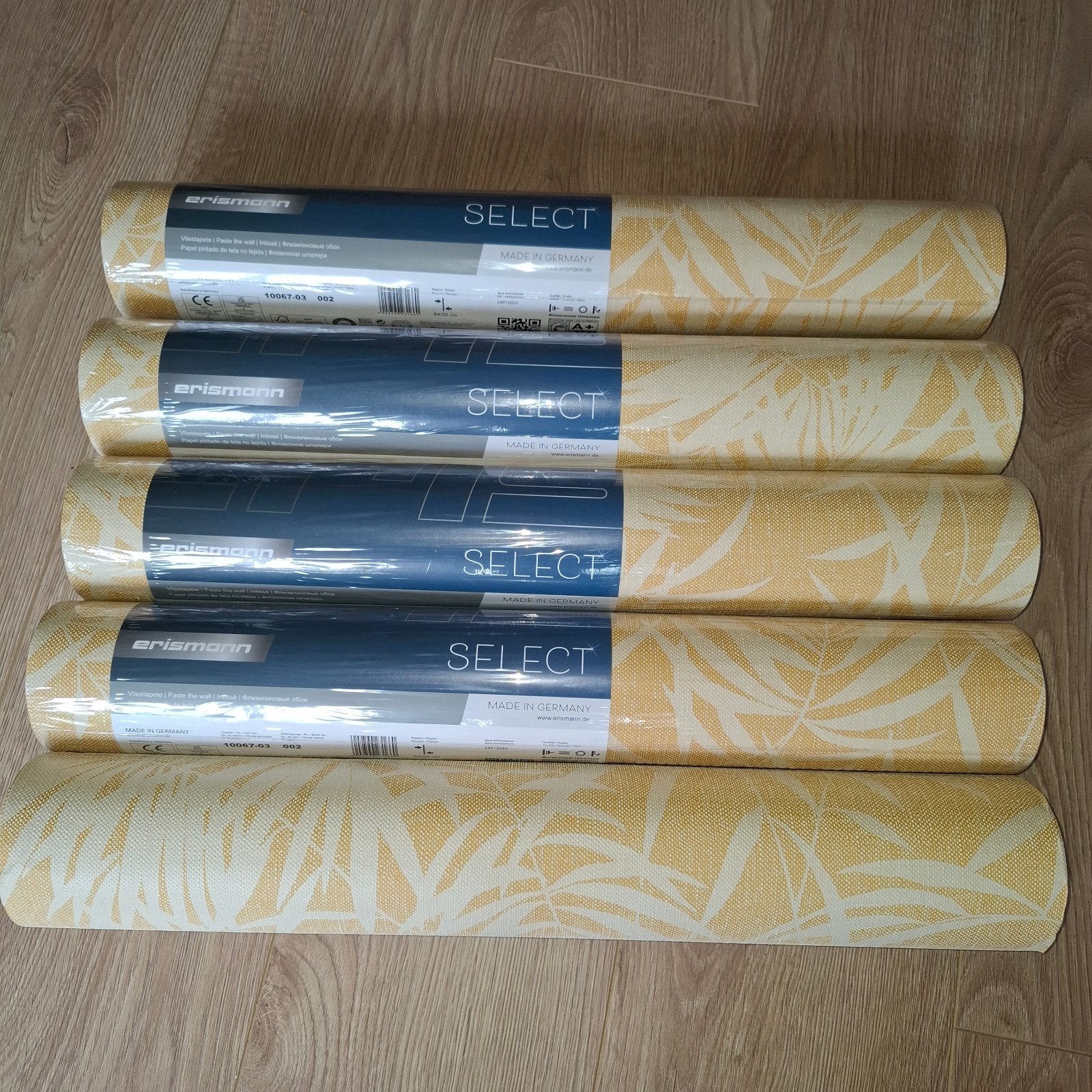 Erismann behangrollen(vliesbehang), Ophalen of Verzenden, Geel, Tropisch, Modern, Natuurlijk