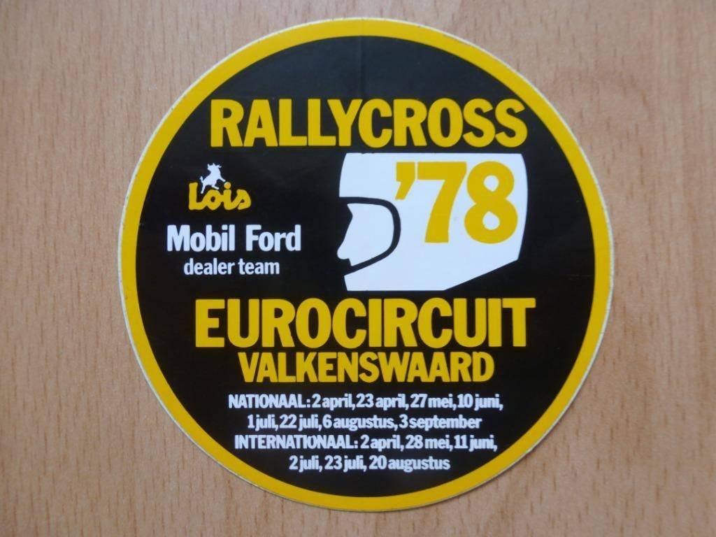 Vintage oude sticker Rallycross '78 Eurocircuit Valkenswaard, Verzamelen, Stickers, Ophalen of Verzenden, Nieuw, Sport