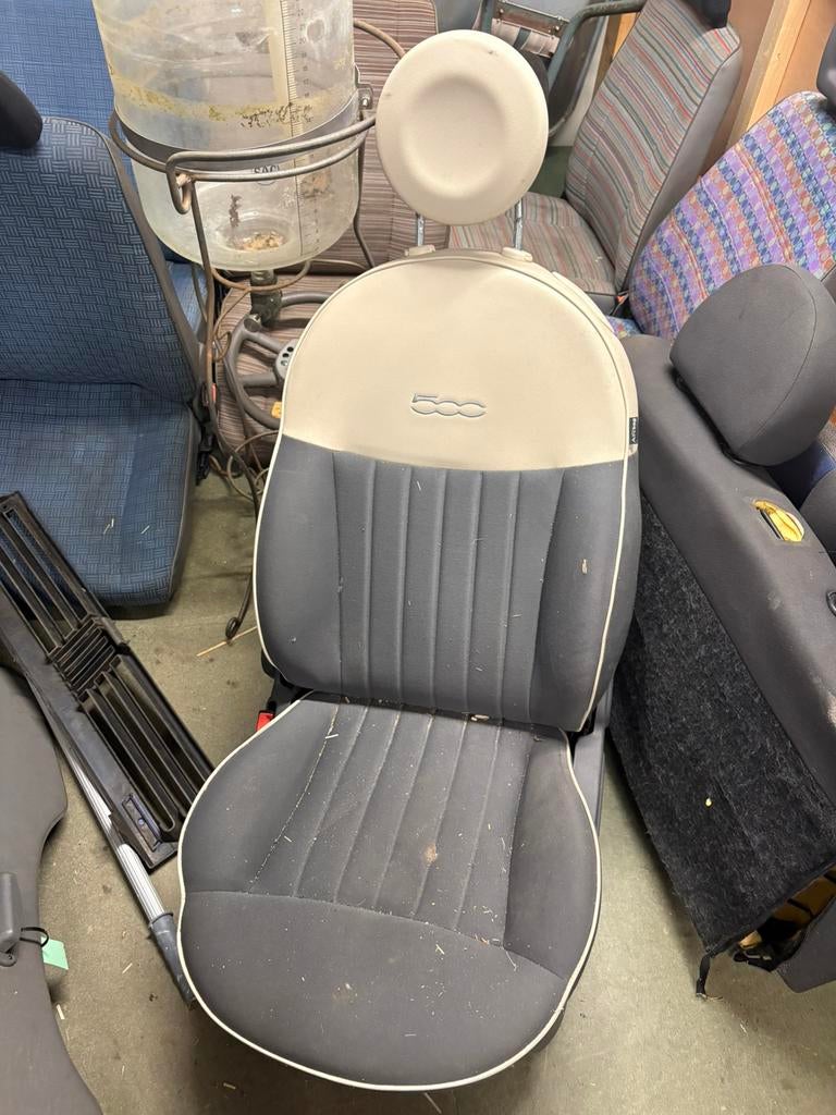 Stoel Fiat 500 interieur LV stoel bestuurdersstoel leder, Ophalen, Fiat