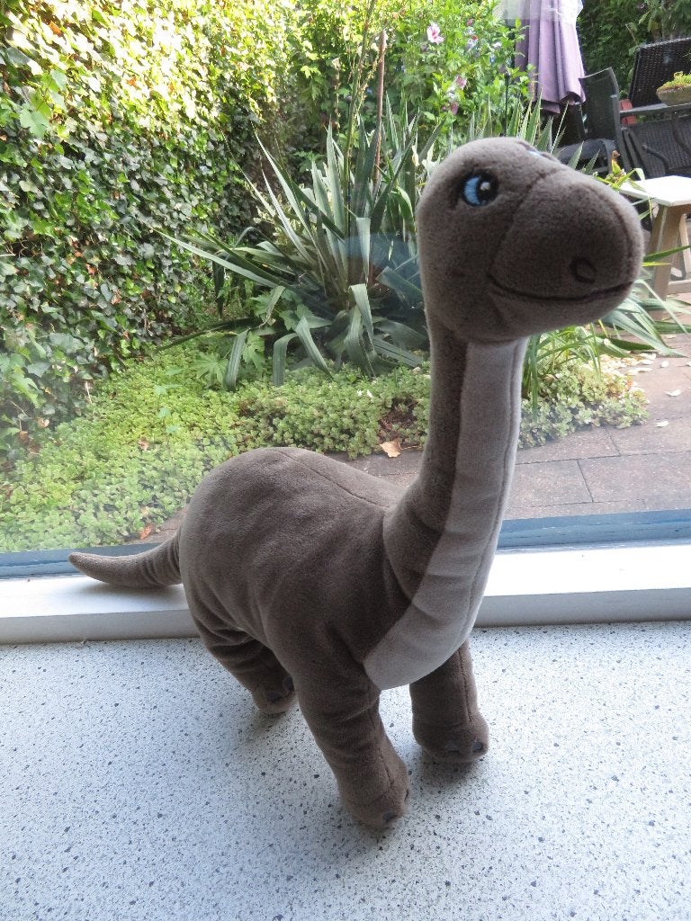 Dino dinosaurus van IKEA Jattelik Brontosaurus, Grijs, Ophalen of Verzenden, Zo goed als nieuw, Middelgroot (20 tot 80 cm)