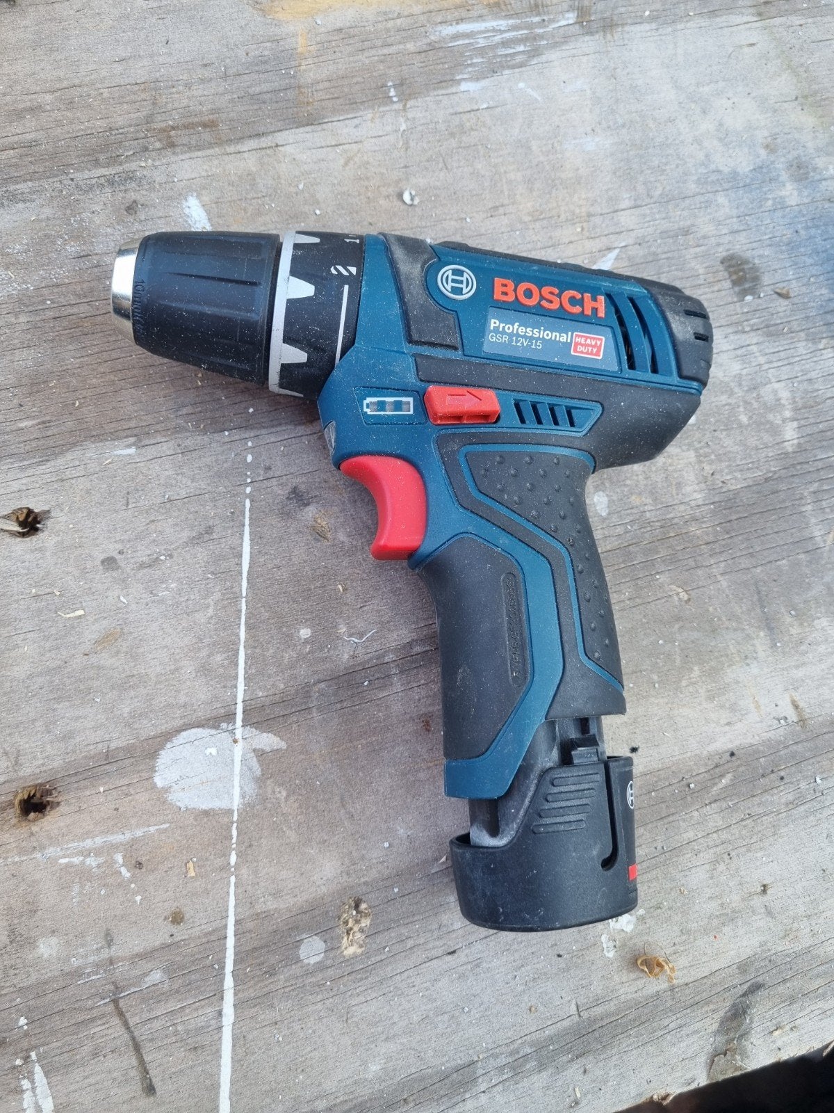 Bosch Professional GSR 12V-15 Boor-/Schroefmachine, Gebruikt, Variabele snelheid, Ophalen of Verzenden, Boor- en Schroefmachine