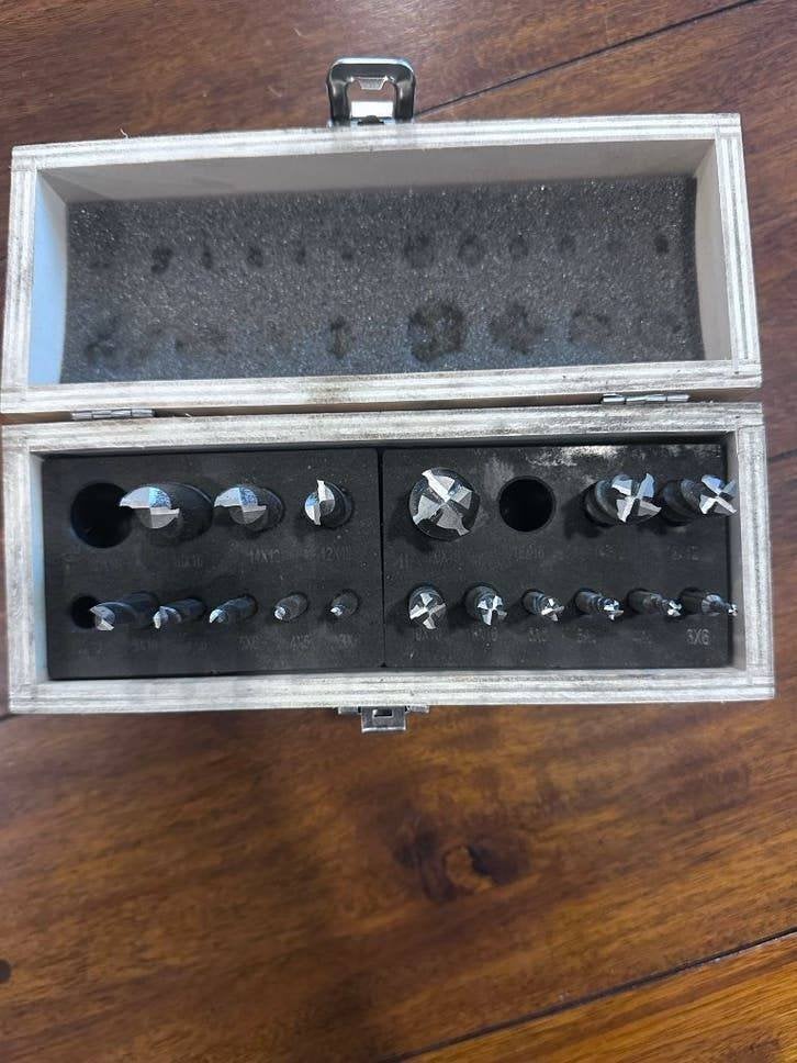 HBM 20-delig HSS cobalt frezenset (niet compleet), Ophalen of Verzenden, Gebruikt, Elektrisch, Overige soorten