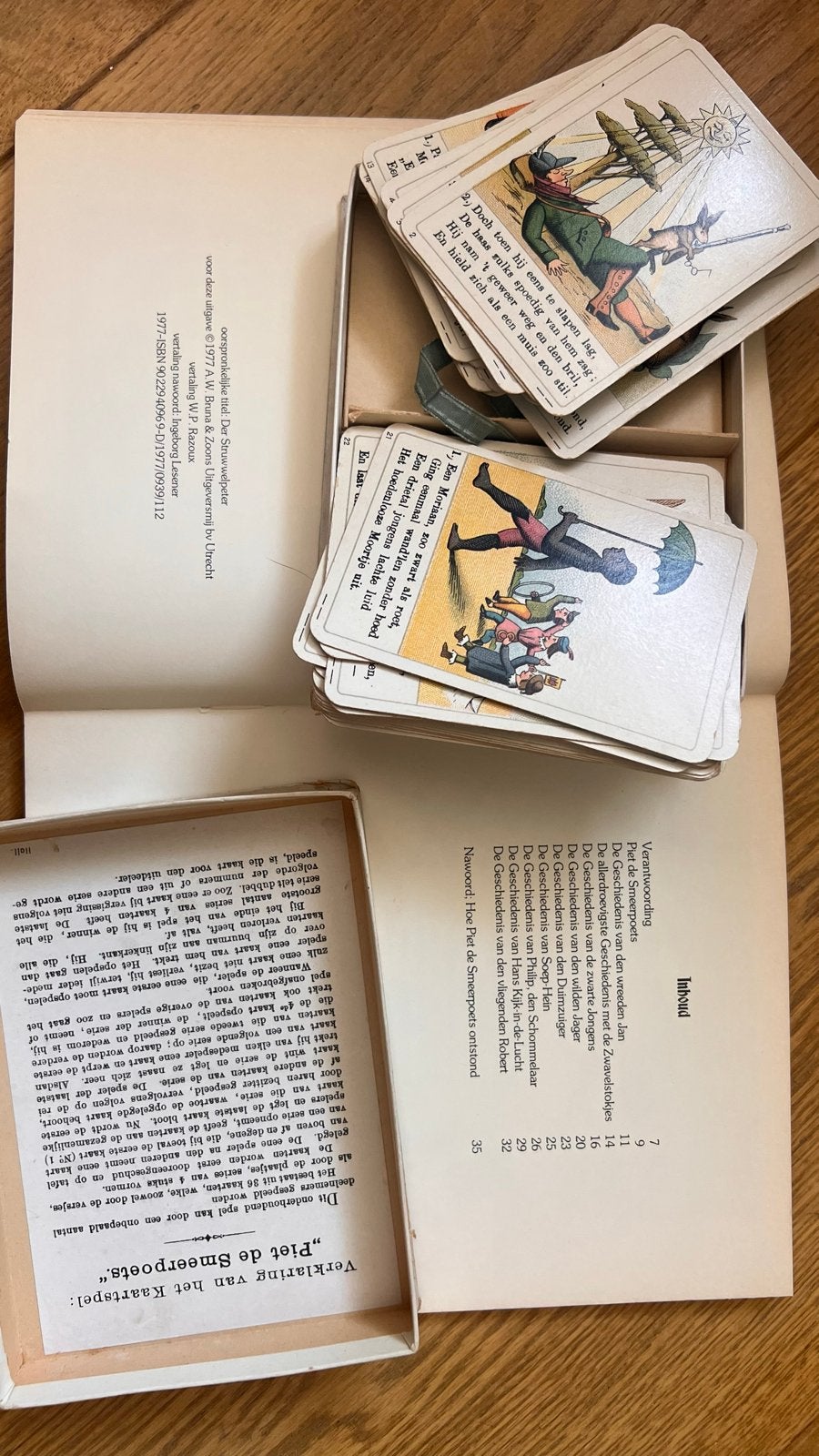 Boek en speelkaarten van Piet de Smeerpoets, Ophalen, Gebruikt, Speelkaart(en)