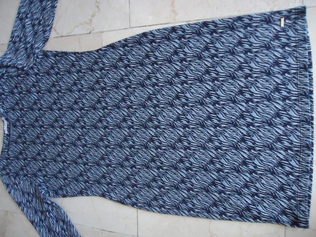 Cadadia jurk met print driekwart mouwen mt 38 zgan , Kleding | Dames, Jurken, Maat 38/40 (M), Blauw, Nieuw, Ophalen of Verzenden