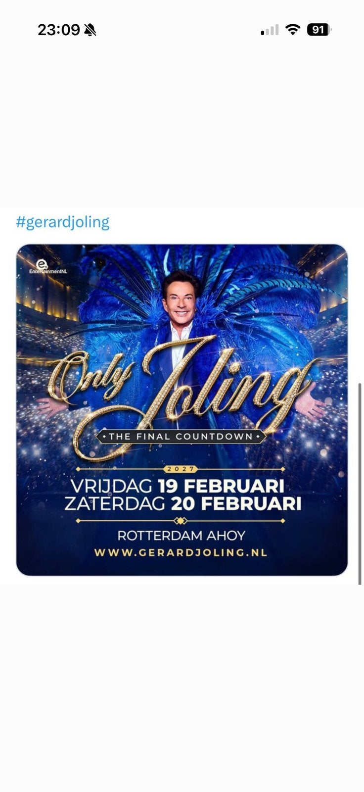 2 staanplaats kaarten Only Joling, Tickets en Kaartjes, Twee personen