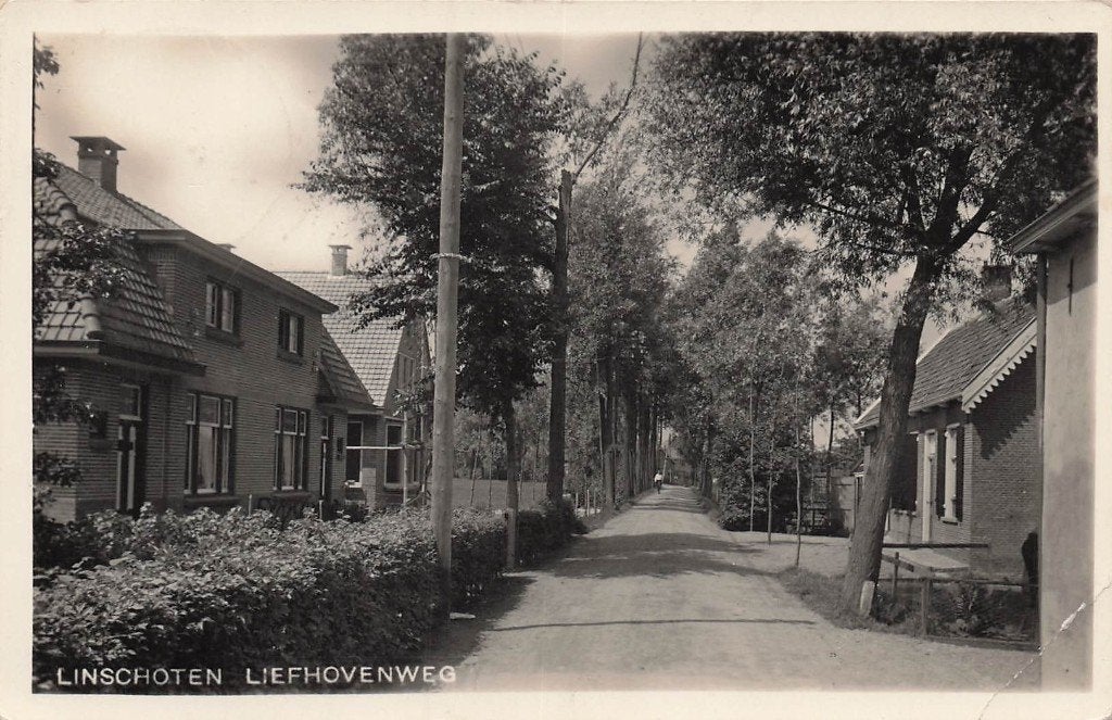W025 Linschoten Liefhovenweg - FOTOKAART 1935 -, Verzamelen, Ophalen of Verzenden, 1920 tot 1940, Gelopen, Utrecht