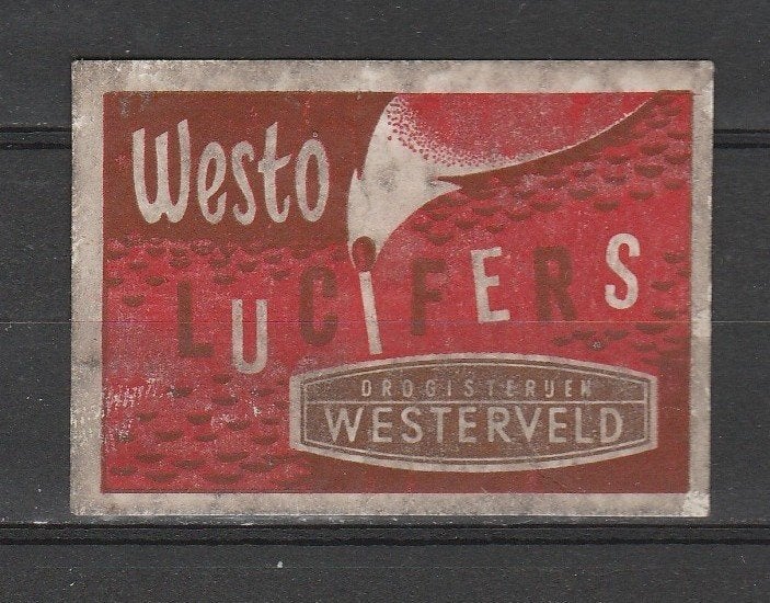 Lucifermerk, Westerveld  (105), Verzamelen, Verzenden, Gebruikt, Luciferdoosjes of -merken