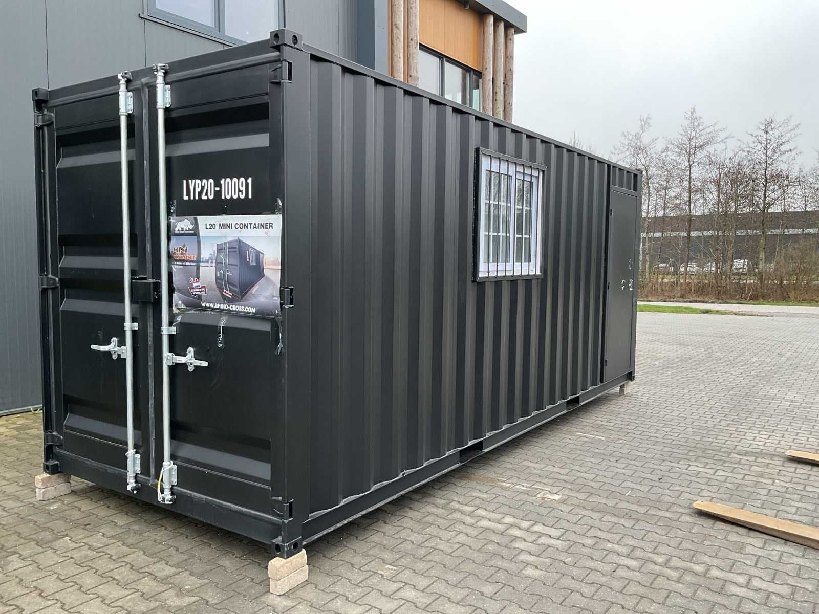 Rhino-Cross-Containers 20ft Mini container met deur en raam