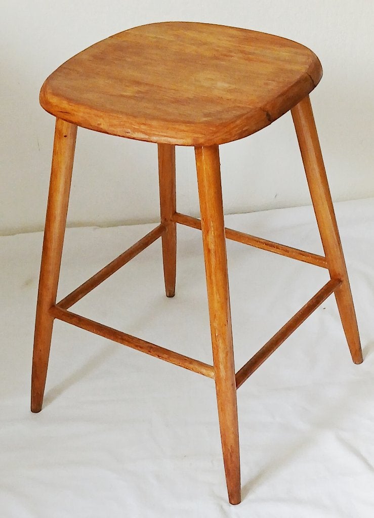 Vintage houten tafeltje /krukje (jaren '50/'60), Ophalen