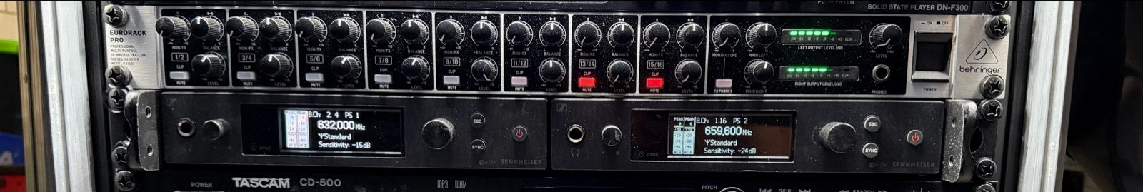 Sennheiser G4 IEM set met 4 beltpacks en combiner, Audio, Gebruikt, ., Ophalen of Verzenden