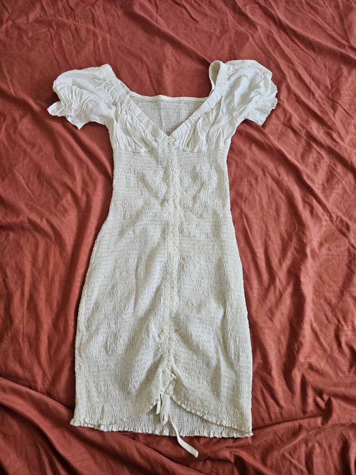 Nieuw wit Shein jurkje maat S, Verzenden, Wit, Nieuw, Maat 36 (S)