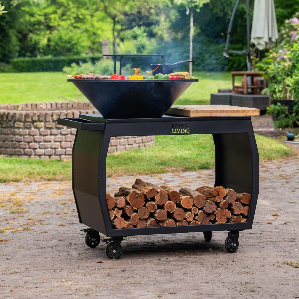 Plancha BBQ Big Jack 3.0 Blackline met 80cm bakplaat Nieuw, Ophalen of Verzenden, Nieuw, RJRoyal Living, Met accessoires