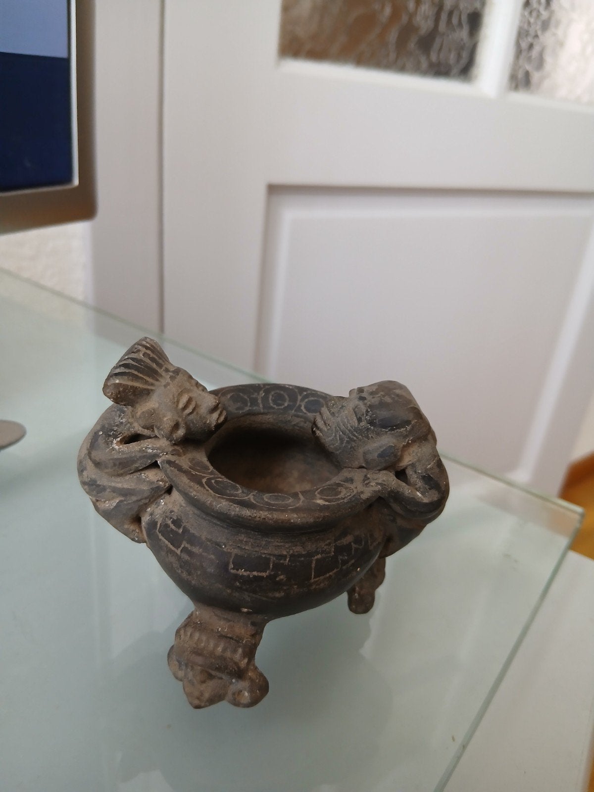 Colombia Chimu Maya Aztec aardewerk ritueel potje, Ophalen of Verzenden