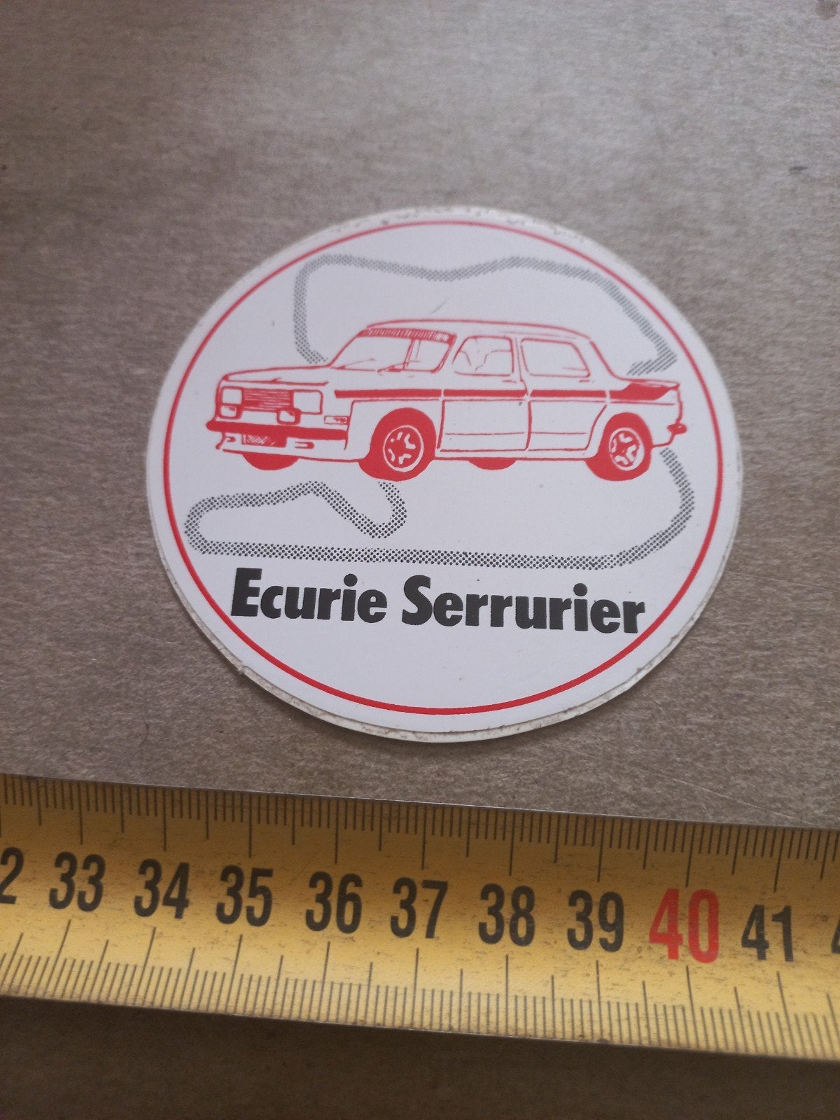 Vintage Ecurie Serrurier simca 1100sticker, Ophalen of Verzenden