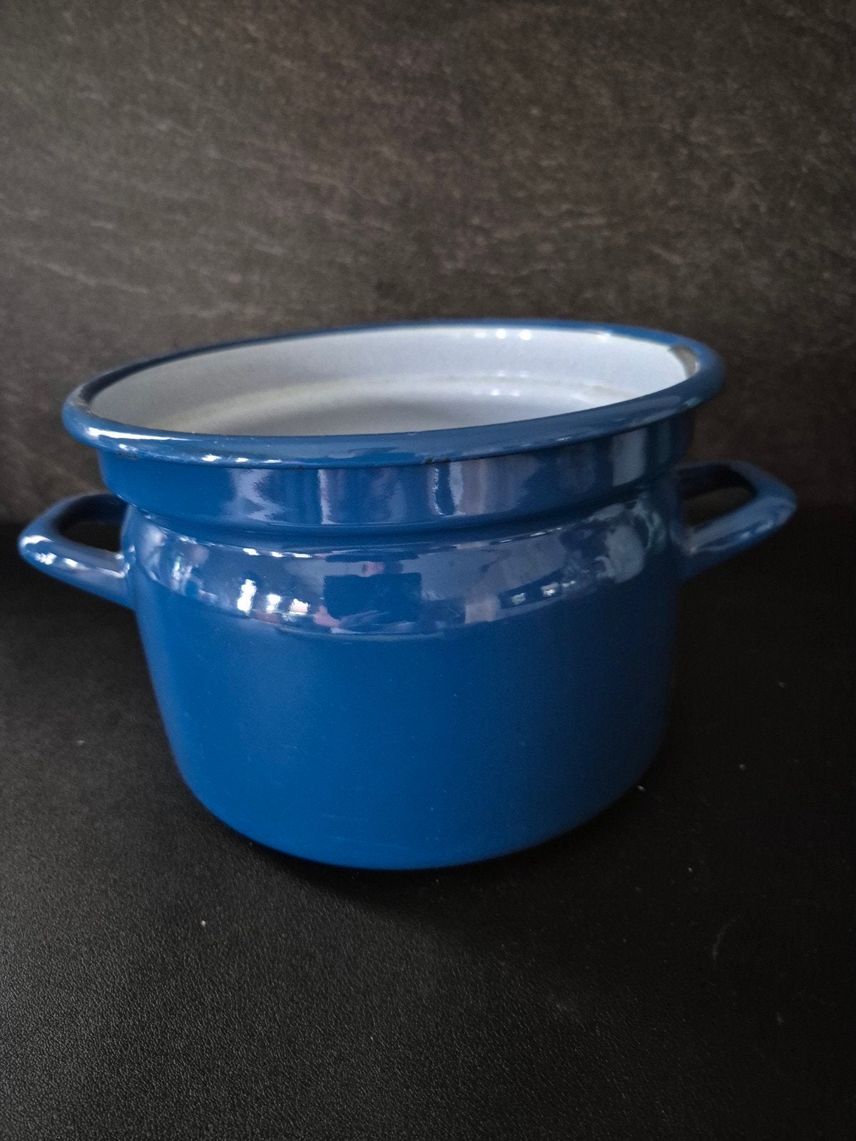 Blauwe emaille pan, Ophalen of Verzenden