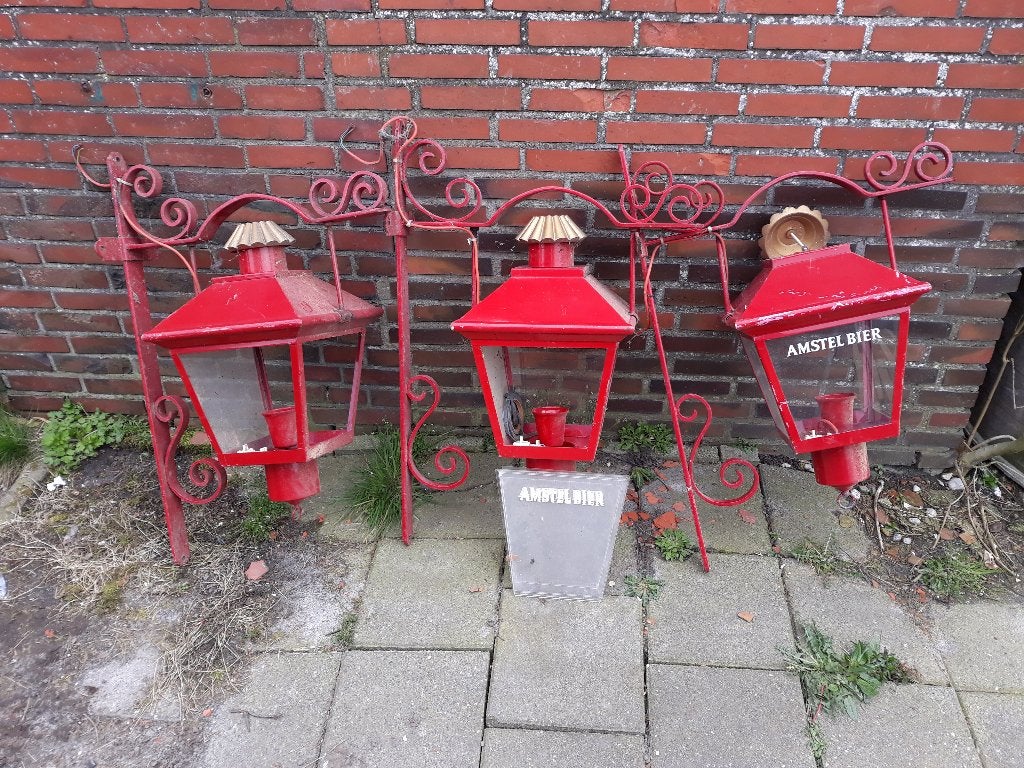 Amstel buitenlampen zware kwaliteit prijs voor 3 stuks, Ophalen, Gebruikt, Wandlamp, Netvoeding