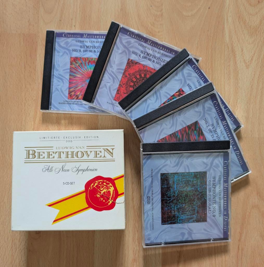 5 CD box alle 9 symphonien van Ludwig von Beethoven, Ophalen of Verzenden, Zo goed als nieuw
